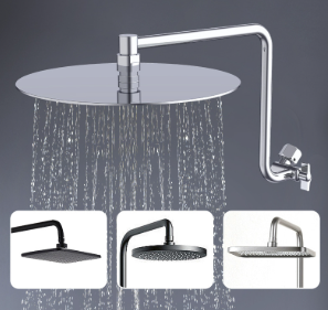 Säädettävä massiivimessinginen suihkuvarren jatke