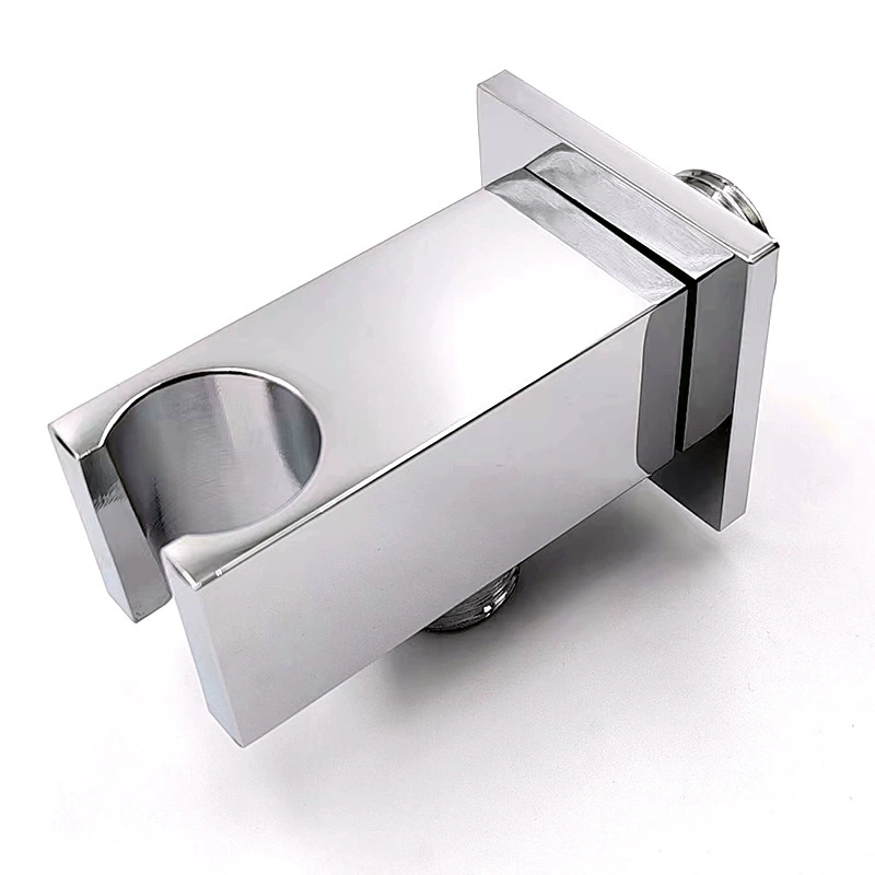 Messinkinen suihkuteline ja -teline, moderni minimalistinen piilotettu neliönmuotoinen kädessä pidettävä suihkuteline