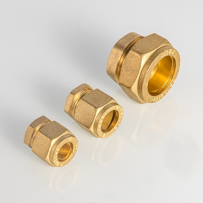 EN1254 taottu messinkipuristuspysäytyspää matalapaineisiin vesijohtoihin