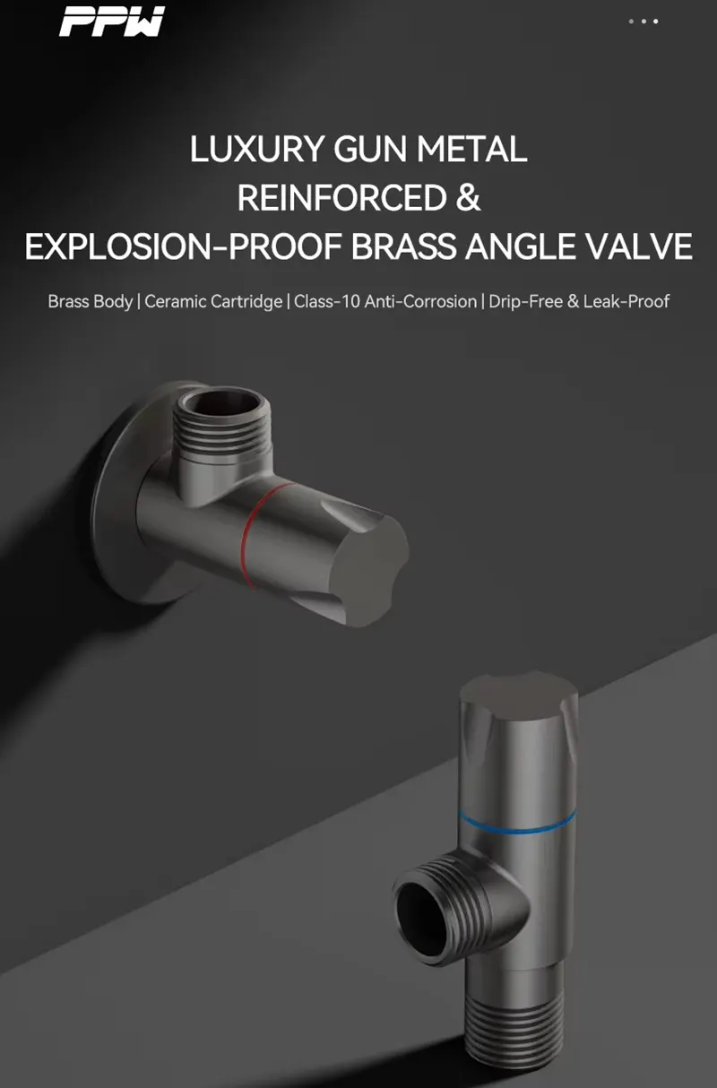 Grey Brass Angle Valve
