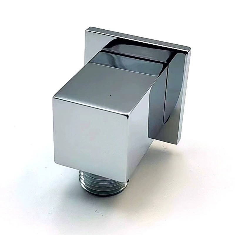 Ensiluokkainen massiivi messinginen suihkuteline, piilotettu neliöpidike käsisuihkulle, raskaaseen käyttöön tarkoitettu seinäteline