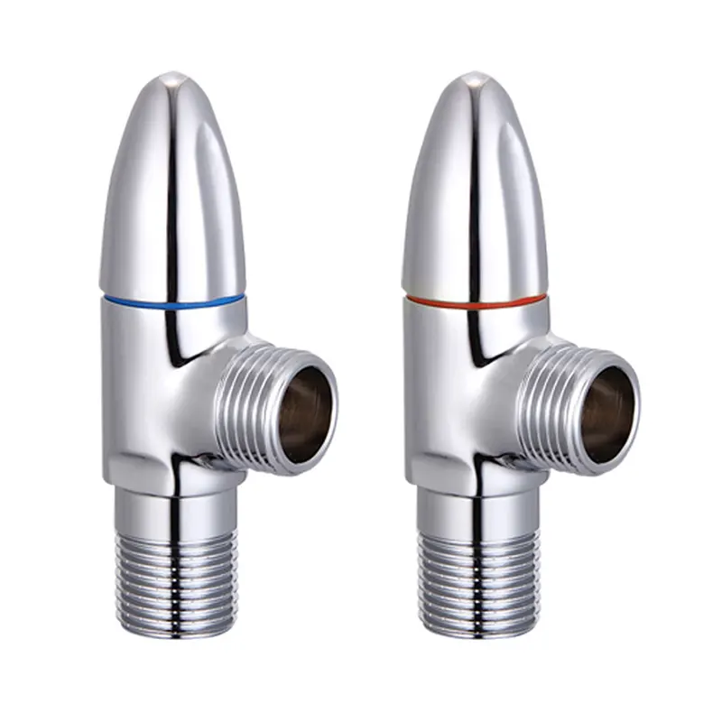 Punainen Sininen messinkikulmaventtiili