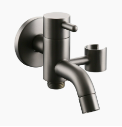 Kiinteä messinki, yksi kylmähana, monikäyttöinen hana pesukoneelle ja moppiallas ruiskutuspistoolin kulmaventtiilillä