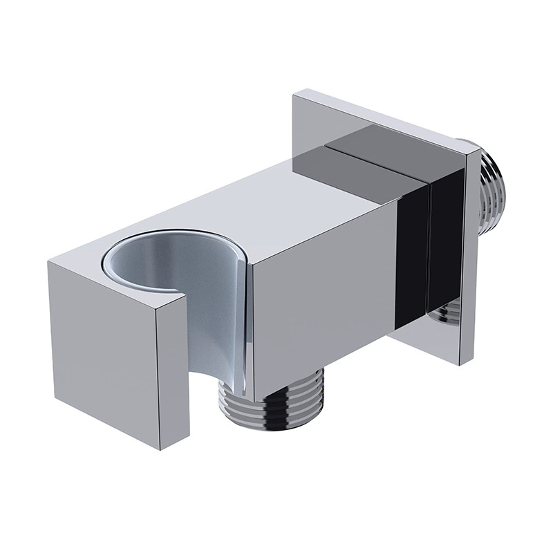 Kiinteä messinki neliömäinen kulmaventtiili asennustelineellä, kuuman ja kylmän veden seinälähdön sulkuventtiili hanalle