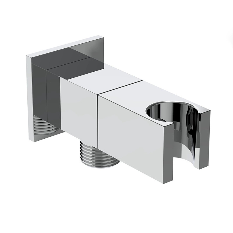 Paksutettu massiivimessinginen neliömäinen kulmaventtiili suihkupitimellä, 1/2